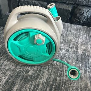 Portable Garden Hose Reel with Nozzle